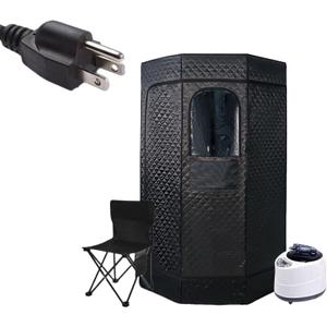 Portable Sauna, Sauna Box, Sturdy Full Size with Folding Chair, Compact, with 3L Steamer, Full Body Sauna Tent for Gym Balcony