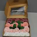 InnoGear Artificial Flowers, 50 Pcs Shades of Dusty Foam Fake Roses Bulk with Stems for Decoration DIY Wedding Bouquets Centerpieces Bridal Shower Party Christmas Tree