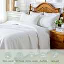 White 100% Cotton King Size Quilt Bedding Set, 3 Pieces Modern Style Coin Pattern Bedspread, Soft Bed 100% Cotton Batting Coverlet, All-Season Quilted Comforter Bed Cover, 1 Bedspread, 2 Pillowcases