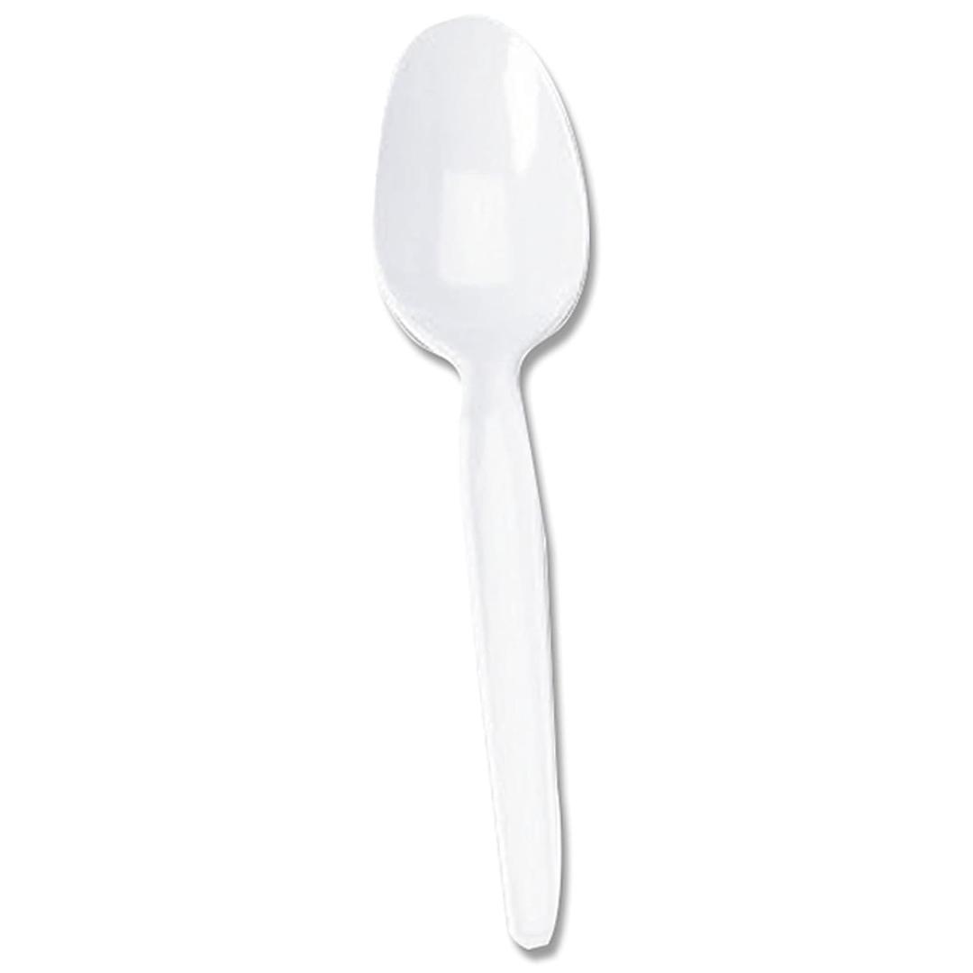Dixie TH207 Plastic Cutlery Heavyweight Teaspoons, White (Pack of 100)