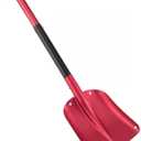 Aluminum Collapsible Snow Shovel, 3-Piece Portable Emergency Shovel, Lightweight Sport Utility Shovel for Car, Camping, Outdoor & Snow Removal, Matte Red