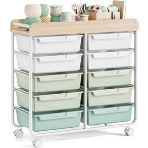 10 Drawers Cart, Green