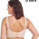 PRETTYWELL Front Closure Bras for Women no Underwire Padded Wireless Comfort Full Coverage Bra with Support Adjustable Mastectomy Bra Black XL (XL)