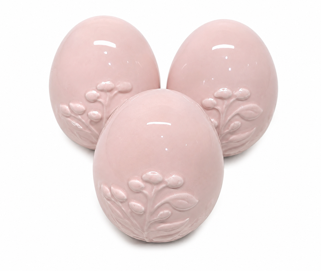Easter Egg Decoration 3 pc Pink