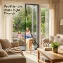 Magnetic Screen Door, Self Sealing Heavy Duty Mesh, Hands Free Bug Barrier, Pet Friendly & Kid Friendly
