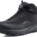 Men's Waterproof Hiking Boots Lightweight Comfortable Outdoor Walking Trail Boots Shoes (11.5, Black)