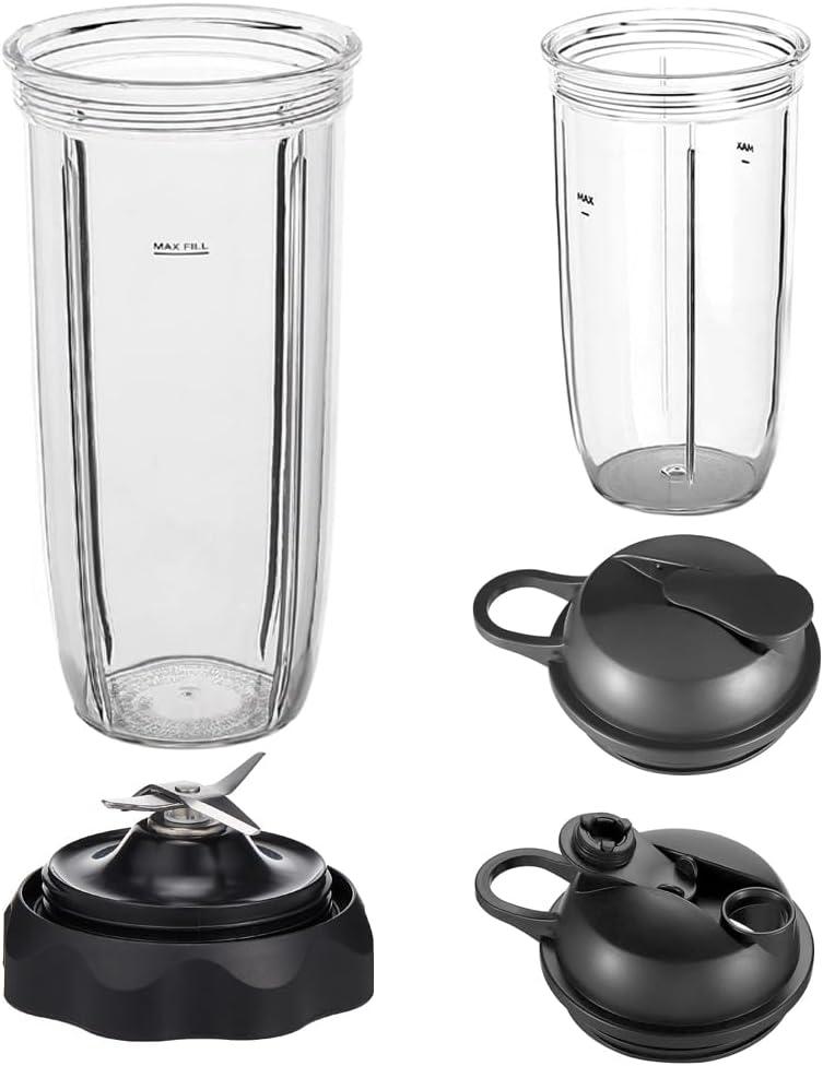 Replacement 32oz cup and 24oz cup with to go lids and Twist Blade Compatible for NutriBullet Select Blender 1200/nutribullet PRO 1000 &Blender Combo not for ZNBF30400Z/ZNBF30500Z