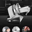 OSTBA Meat Slicer Electric Deli Food Slicer with Child Lock Protection, Removable 7.5’’ Stainless Steel Blade and Food Carriage, Adjustable Thickness Food Slicer Machine for Meat, Cheese, Bread(150W)