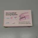 Handheld Sewing Machine for Beginners, Portable Mini Sewing Machine with Two Speed Modes, Easy to Operate and Fast Stitch Suitable for Clothes, Fabrics and Quick Home Repairs (Pink)