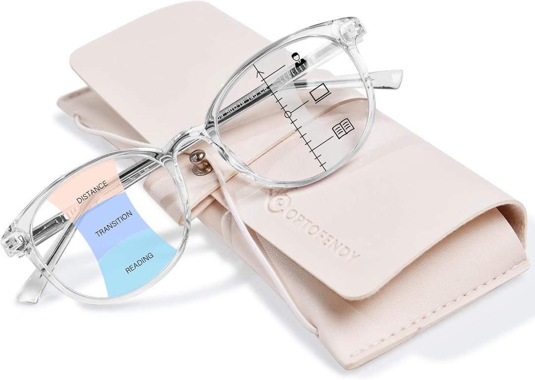 Progressive Multifocal Reading Glasses for Women, TR90 Readers | Fashion, Blue Light Computer Readers, Flexible