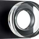 coolnews Matte Black Door Knob Glass Door Knobs Interior Privacy Door Knobs with Lock for Bathroom and Bedroom Vintage Crystal Door Knobs