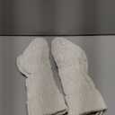 Cable Knit Christmas Stockings Kits Solid Color White Ivory Classic Decorations 18" (18inch 2PCS, White)