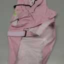 Dog Rain Coat, Waterproof Adjustable Dog Rain Jackets, Reflective Strap Pet Rain Coat with Leash Hole, Hooded Snowproof Windproof Clothes for Medium Dog Medium (Pink)