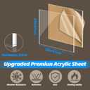24x24 Clear Plexiglass Sheet, 1/4 Thick, 6mm Cast Acrylic for DIY Crafts, LED Projects, Tabletop, Aquarium Lid, Window