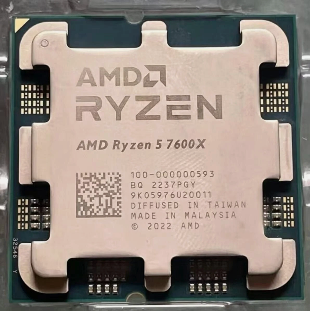 AMD Ryzen 5 7600X R5 7600X AM5 CPU Processor 4.7 GHz 6 core 12 threads 32MB 105W