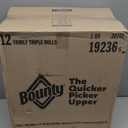 Bounty Quick-Size Paper Towels, White, 12 Family Triple Rolls = 40 Regular Rolls (141 sheet (Pack of 12))