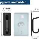pickpiff Wall Hooks for Coat and Towel: 13LB Strong Adhesive Door Hanger Stick on, Black 4 Pack