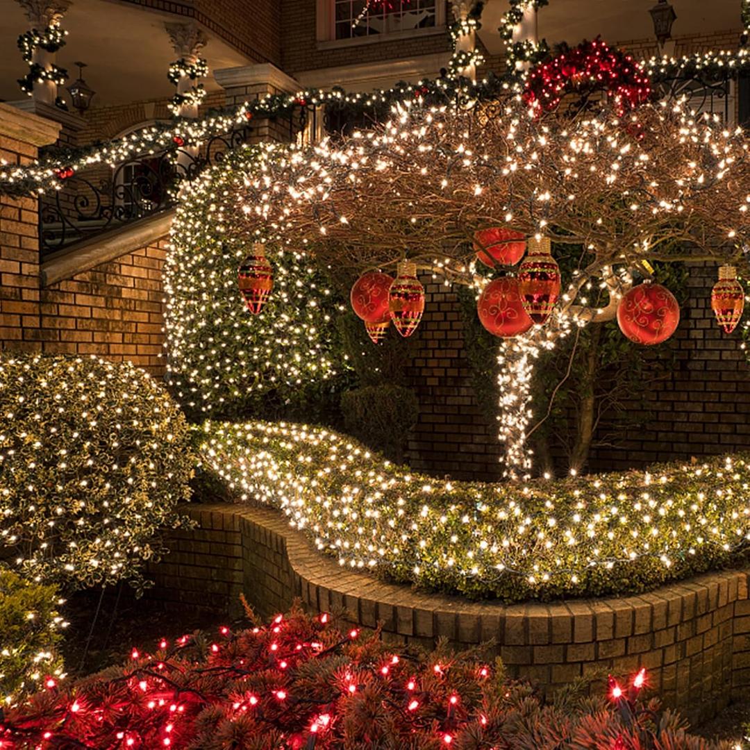 Home Lighting Christmas Decorative Mini Lights, 200 LED Green Wire Fairy Starry String Lights Plug in