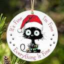 2 x 
Cat Christmas Ornament, Christmas Ornaments 2024 Black Cat Christmas Decorations Acrylic 2 Side Printed Christmas Decor, Personalized Christmas Ornaments for Cat Lovers