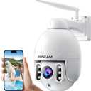 FOSCAM SD4 2k 4MP Outdoor Security Camera, 5G/2.4GHz WiFi PTZ IP Surveillance Camera with 4X Optical Zoom, Smart AI Human Detection, 2-Way Audio, 165ft Night Vision, CMOS Image Sensor, IP66