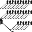 100 PCS 6 Inch Black Slatwall Hooks, Slatwall Panel Hooks Slat Board Accessories for Garage Shop Room Organization and Commercial Exhibition