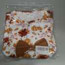 Thanksgiving Girl Outfit Cute Bow Dress Top + Turkey Leggings Fall Clothes 3-8 Years (6-7 Years, Light Brown)