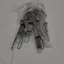 Lallisa Kabob Skewers - Metal BBQ Skewer Sticks with Push Bar for Meat, Chicken, Vegetable & Fruit (12 Pieces)