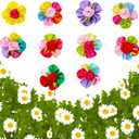 100pcs Dog Hair Bows, Small Puppy Grooming Bows with Rubber Bands - Mix Dainty Handmade Hair Accessories for Pet Yorkie and Tiny Dogs