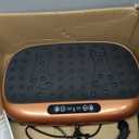 EILISON Atom Vibration Plate Exercise Machine - Full Body Vibration Plate for Lympathic Drainage with Acupressure - Home Fitness with Loop Bands for Weight Loss, 300lbs Capacity (Atom Brown)