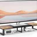 aboxoo 45" TV Riser for 32-60 inch TV, TV Riser Stand Shelf, Tabletop TV Stand Riser, Computer Monitor Table for Home Living Room, Study Office (Brown)