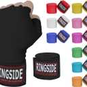 Ringside 180 Inch Mexican Style Boxing Hand Wraps (Black)