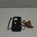 UnnFiko Wallet Case Compatible with iPhone 14 Pro Max, Cute Light Luxury Bag Design, Purse Flip Card Pouch Cover Soft Silicone Case with Handstrap Long Shoulder Strap (Black, iPhone 14 Pro Max)