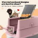Stainless Steel Litter Box | Enclosed Cat Litter Box with Lid for Big Cats,  X-Large