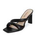 Modatope Square Open Toe Heels for Women Strappy Chunky Block Heeled Wedding Comfort Dressy Slides Sandals Size 10