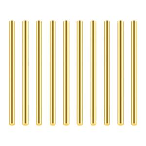 DYWISHKEY 10 Pieces 6mm Brass Rods, Brass Round Stock Lathe Bar Stock for DIY Craft Making, Handle Pin, 6mm in Diameter, 100mm in Length
