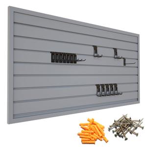 Yuzzy Slat Wall Paneling 2 x 4ft, Garage Slatwall Panel Wall Storage Systems, Heavy Duty PVC Garage Wall Organization (White)