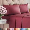 Cal King Size 4 Piece Sheet Set - Comfy Breathable & Cooling Bed Sheets Set - Hotel Luxury Bedding for Women, Men, Kids, Teens, Boys & Girls - Deep Pockets, Soft, Wrinkle Free - Oeko-Tex - Burgundy
