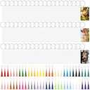 Ovveroche 180 Pcs Sublimation Keychain Blanks Bulk Metal Sublimation Keychain Blanks Double Side Heat Transfer Set with Tassels Rings for DIY Crafts (Rectangle)
