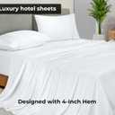 Royale Linens 2 Pack Bulk Flat Sheet Set - Top Sheets -Soft 1800 Microfiber - Wrinkle & Stain Resistant - for Hotel, Massage Table, Hospital, Dorm - Twin XL Flat Sheet Sold Separately (Twin Xl, White)