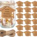 Eaasty 36 Pcs Graduation Gift Tags for Centerpiece Grad Inspirational with String of 2026 Attached Graduation Cap Christian Bible Verse Tag for Mason Jar 3 x 2.2 Inch for Highcollege Grad Party Favor