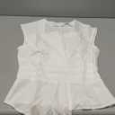 SOLY HUX Women's Blouse Tops Solid White Medium