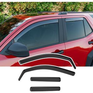 Xipoo Side Window Visor Deflector Compatible with 2025 2026 Toyota 4Runner PC Window Visors Trim Cover Replacement for 2025 2026 4Runner Accessories