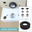 Universal Toilet Tank to Bowl Gasket Kit,Heavy Duty Toilet Bolts,2 Kind Gasket and 4 Pieces 5/16 * 3.15 Inch Toilet Tank Bolts,Fits Most 2-Inch and 3-Inch Leak Resistance Toilet Flush Valve Opening