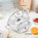 304 Stainless Steel Colander, Micro-Perforated 3-Quart Strainer with Base, Dishwasher Safe. Great for Pasta, Noodles, Vegetables & Fruits