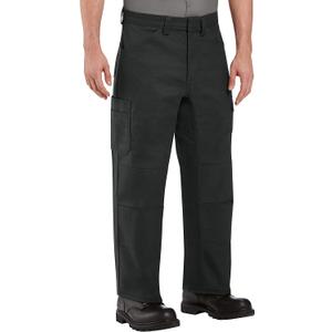 Red Kap Men's Double Knee No-Scratch Shop Pants (40W x 34L, Black)