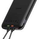 charmast 10000mAh Wired Portable Charger, 20W Fast Charging Slim Power Bank with Removable Cable for iPhone & Android, Hand-Free Battery Pack with Digital Display for Short Travel (No-Wireless)