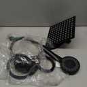 NearMoon Filtered Rain Shower Head, High Pressure 8Square, and 5 settings Handheld Shower Filter Combo with Self-adhesive Holder/1.5M Hose -1 Replaceable Filter Cartridge (Matte Black)