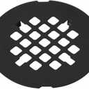 Matte Black Snap-in Shower Drain Cover Replacement, Welsan Stainless Steel 4-1/4" OD Round Shower Strainer Grid Easy to Install