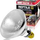 LUCKY HERP 100 Watt UVA UVB Full Spectrum Vapor Heat Lamp Bulb, Self-Ballasted UV Heat Lamp/Bulb/Light for Reptile and Amphibian, Sun Lamp for Bearded Dragon Lizard Turtle(Coated)