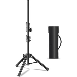 Small Speaker Stands, Lightweight 35mm Compatible Insert, Adjustable Height from 24-50 Inch Speaker Tripod Stand Support 55 LB with Storage Bag (Single)